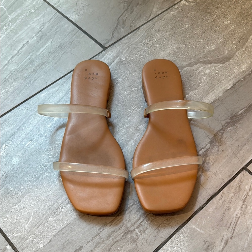 A New Day Tan Cream Sandals Minimalist Slide